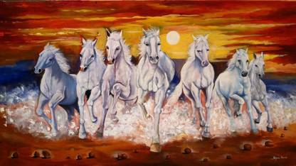 7 Running Horse Motivational Poster Paper Print