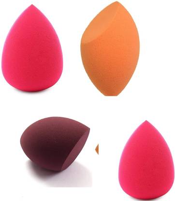 J & F Set of 4 Makeup Cotton Pad Applicator Foundation Makeup Blender Powder Puff Sponge