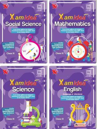 Xamidea For Class 9 (Mathematics, English, Social Science And Science) Bundle Set Of 4 Books - CBSE - Examination 2021-22