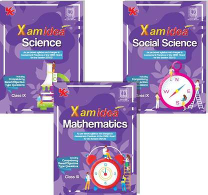 Xamidea For Class 9 (Social Science, Science, Mathematics) Bundle Set Of 3 Books - CBSE - Examination 2021-22