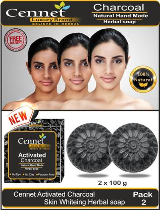 CENNET Charcoal soap for Women & Men Skin Whitening , Remove Blackheads , Acne , Pimples & Dark spot skin care soap
