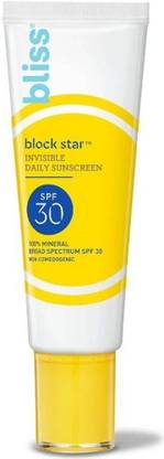 bliss Sunscreen - SPF 50 Block Star Invisible Daily Sunscreen
