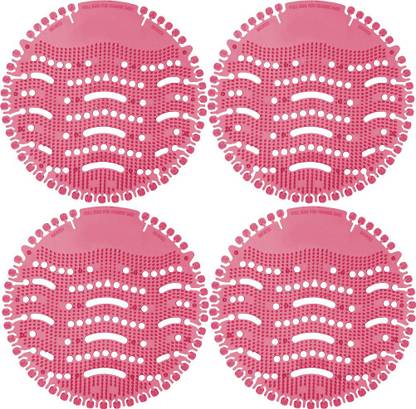 Karmarch Biodegradable Replacable Anti Odour Urinal Screen Mat Rose Mat Toilet Cleaner