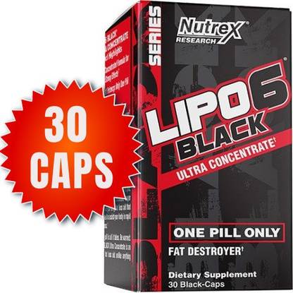 Nutrex LIPO 6 BLACK FAT BURNER ULTRA CONCENTRATE 30 CAPSULES ONLY (TRIAL PACK)