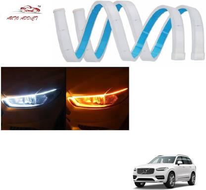AuTO ADDiCT Car Headlight LED DRL - Daytime Running Light (Turn Signal Yellow,White) For Volvo XC90 Car Fancy Lights