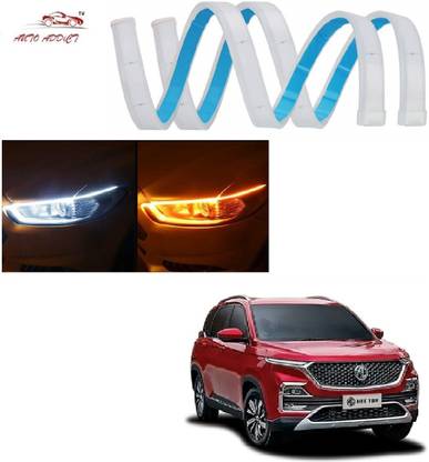 AuTO ADDiCT Car Headlight LED DRL - Daytime Running Light (Turn Signal Yellow,White) For MG He Car Fancy Lights