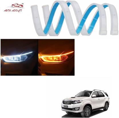 AuTO ADDiCT Car Headlight LED DRL - Daytime Running Light (Turn Signal Yellow,White) For Old (2008-2015 Car Fancy Lights