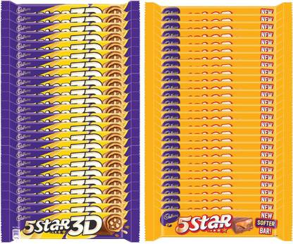 Cadbury 5 Star 3D 42G (Pack of 24) + 5 Star 40g (Pack of 28) Bars
