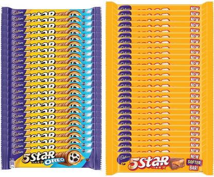 Cadbury 5 Star Oreo 42g (Pack of 24) + 5 Star 40g (Pack of 28) Bars