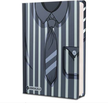 Jhingalala Tie Print Hard Bound Undated A5 Diary Notebook (20 X 14.5 CM, 80 GSM, 190 Ruled Perforated Pages) Diary for Writing, Gift for Friend, Personal Diary A5 Diary Ruled 190 Pages