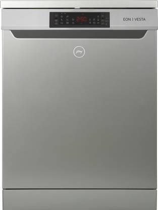 Godrej DWF EON VES 12B UI STSL Free Standing 12 Place Settings Intensive Kadhai Cleaning, No Pre-rinse Required Dishwasher, Anti-Germ Crystal Light powered by UV Technology, Extra Hygiene function, A+++ Energy rating Dishwasher