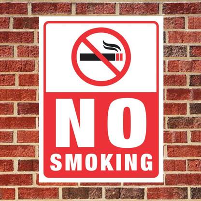 VICINITY NO SMOKING Emergency Sign