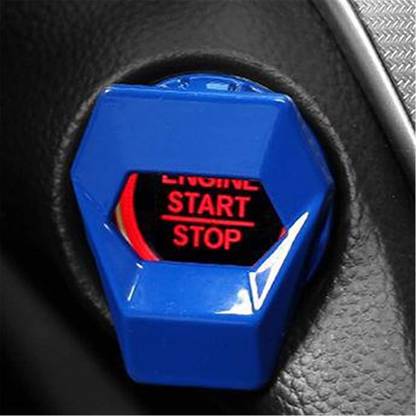 JMD GLOBAL SALES Car Engine Start Button Cover,Push to Start Button Key Ignition Protective Cover (Blue) Engine Start/Stop Button