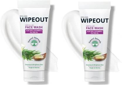 MyGlamm Wipeout Germ Killing  ( Aloe Vera, Cucumber & Tea Tree Oil) Pack Of 2 Face Wash