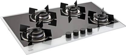 Glen Glen GL 1074 IN BW 4 Burner Glass Auto Built in Hob Glass Automatic Hob
