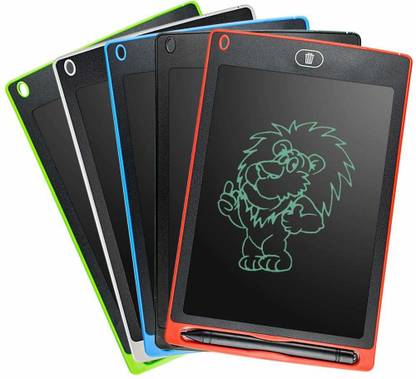 RCHENTERPRISE multipurpose DIGITAL paperless magic LCD SLATE & to do list NOTEPAD & TABLET SKETCH BOOK with PEN & ERASER button & erase KEY LOCK under office & child EDUCATIVE toy & drawing & writing & graphical & learning & education use (Random Colour)