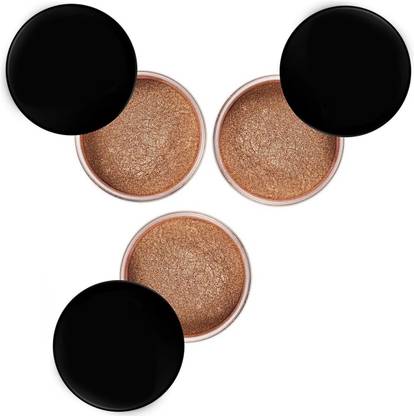 tanvi27 Highlighter Powdery Makeup Illuminator Face Glow Highlight Brighten Shimmer Make For Professional Look Copper combo OF 3 Highlighter