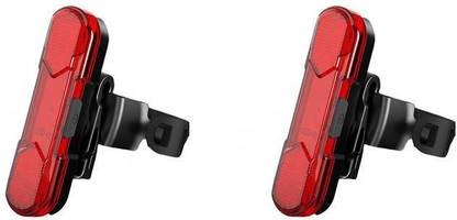Dark Horse Bicycle USB 360 Degree Rotatable 4 Mode 5 COB LED Tail Light Combo, Red-Red LED Rear Break Light