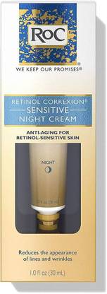 ROC Retinol Correxion Sensitive Skin Night Cream Anti-Aging for Retional 1 Ounce