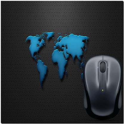 SKY DOT art map world digital art simple background world map clip art Non Slip Base Mousepad