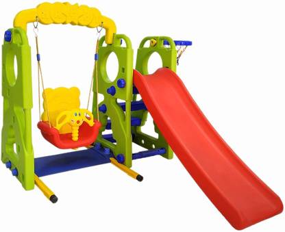 PLAYTOOL Happy Slide with Swing Slider Swing 2 in 1 Toy Multicolor