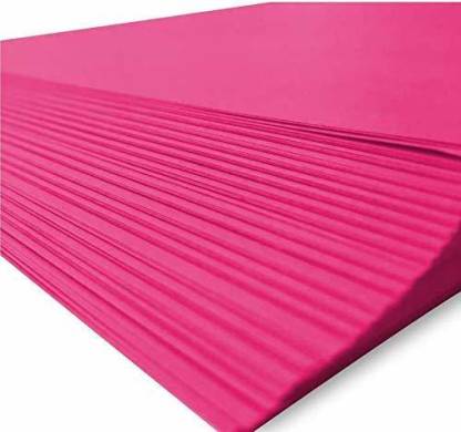 Eclet 40 pcs pink Color Sheets (180-240 GSM) Copy Printing Papers /Art and Craft Paper A4 Sheets Double Sided Colored Origami School, Stationery A4 180 gsm Coloured Paper