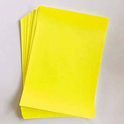 Eclet 40 pcs Yellow Color Sheets (180-240 GSM) Copy Printing Papers/ Art and Craft Paper A4 Sheets Double Sided Colored Origami School, Stationery A4 180 gsm Coloured Paper