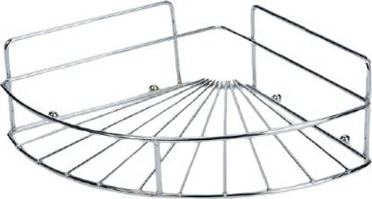 Astrek Heavy Duty Stainless Steel Corner Shelf Steel Wall Shelf