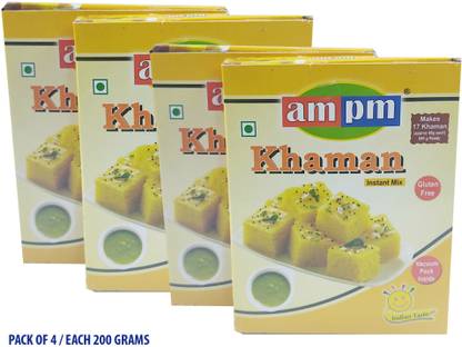 AM PM Instant Khaman Dhokla ready mix pack of 4 800 g