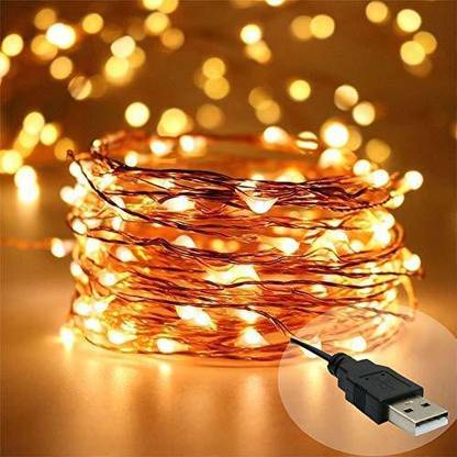 urogold 100 LEDs 10.01 m Gold Steady String Rice Lights
