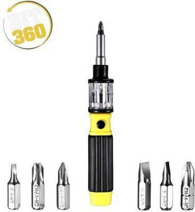VARNI KART bit-360` Multifunctional 6 In 1 Screwdriver 360 Degree Screw Driver Bit Screwdriver Bit Set (Pack of 1) Screwdriver Bit Set