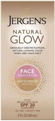 Jergens Natural Glow Face Moisturizer (Fair/Medium) 56 Tanning Liquid