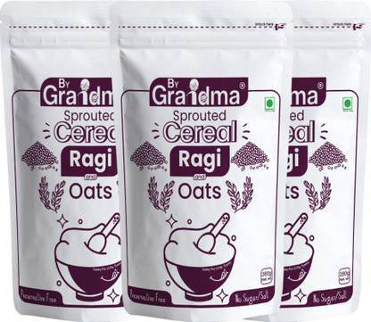 By Grandma Ragi and OatsSprouted Cereal Mix | Ragi and Oats Instant baby food | Sprouted Wheat, Dates and Almond Cereal mix for babies Cereal