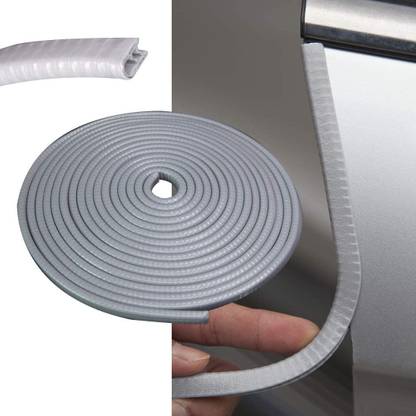 PRTEK Car Door Edge Guards No Glue Textured Light Gray Universal Fit Rubber U Shape Edge Trim Car Door Edge Protector A120 Car Beading Roll For Window, Bumper