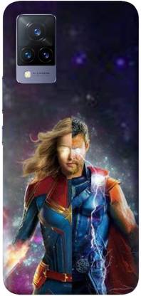 NDCOM Back Cover for VIVO V21 5G Captain Marvel And Thor Printed