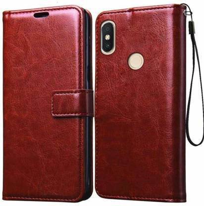 Creativo Flip Cover for Mi Redmi Note 5 PRO Vintage Look Flip Cover WITH MEDIA STAND