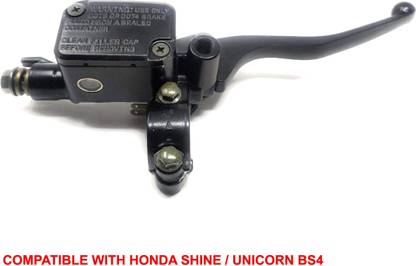 DESIKARTZ BS4 Right Side Handle BAR, Front Disc Brake Master Cylinder Assembly, Lever Assembly, Yock Assembly Compatible with Honda Shine / Unicorn Brake Clutch Lever For Honda Unicorn