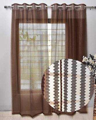 Radha Enterprises 152 cm (5 ft) जाली खिड़की पर्दा (2  का पैक)