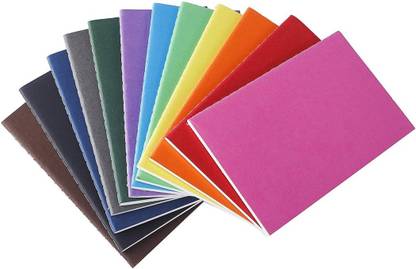 INNAXA 12 Pack Multicoloured Soft Cover Mini Journals A6 Size Gift Set, Rainbow Color and Has 32 Sheets, 64 Color Plain Pages A6 Notebook Un-Ruled 64 Pages