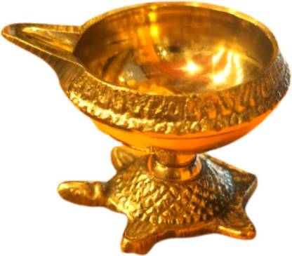 Epoojacart Brass Kubera Deepam- Kubera Diya set (5x5 cm) Brass (Pack of 2) Table Diya Set