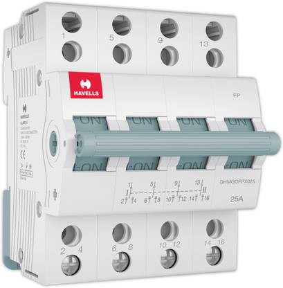 HAVELLS Euro II Changeover Switch Disconnector 25 A, 4 Pole DHMGOFPX025 MCB