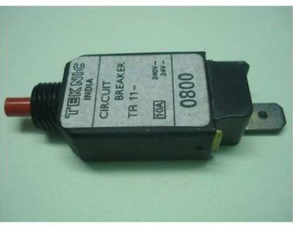 PMW Circuit Breaker - 10 Amps - 240 V - Circuit Breaker Over Load Protector with Push to Reset Switch - 1 Unit Electronic Components Electronic Hobby Kit