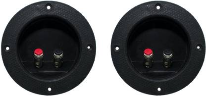 Ovicart 2 Pin Round Speaker Terminal Box Pack of 2 Electronic Components Electronic Hobby Kit