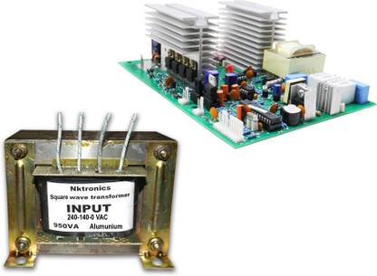 Nktronics su kam squarewave inverter board with 600watt 900va 12 volt sqaure wave aluminium transformer combo Electronic Components Electronic Hobby Kit