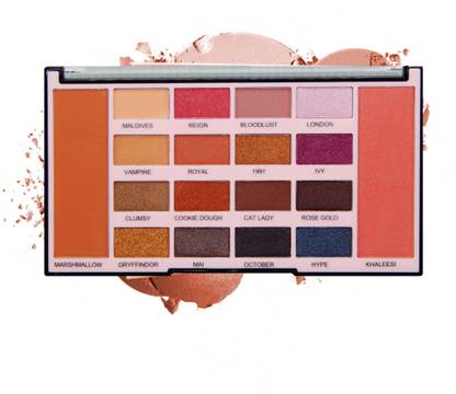 s.f.r color 16 Color matte and shimmer eyeshadow with face blusher combo palette | matte shimmer and smokey eyeshadow combo palette | nude and matte eyeshadow palette | matte blusher palette 36.2 g