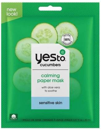 Yes To Cucumbers Calming Paper Face Mask - 1ct