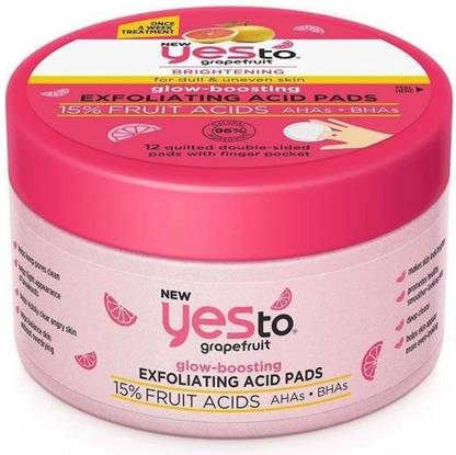 Yes To Grapefruit Glow-Boosting Exfoliating Acid Pads -12 ct