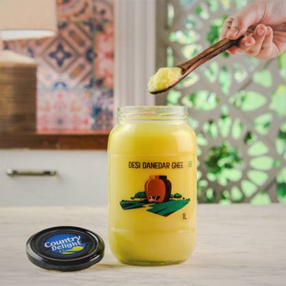 Country Delight Desi Danedar Cow Ghee Ghee Mason Jar