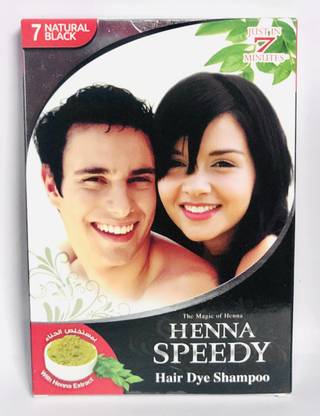 Henna Speedy hair dye shampoo , Natural Black