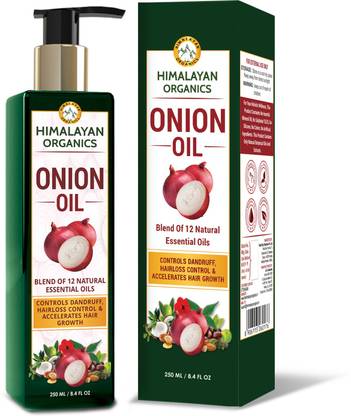 Himalayan Organics Onion Hair Oil - Controls Hair Fall - Promotes Hair Growth - No Mineral Oils & Silicones - 250ml Hair Oil